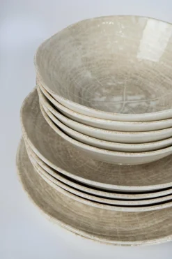 PTMD Dinerbord Kaylaa Creme porselein rond L - 28 cm