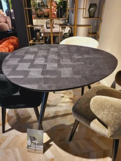PTMD Eettafel Fieron Acacia zwart organisch 110 cm