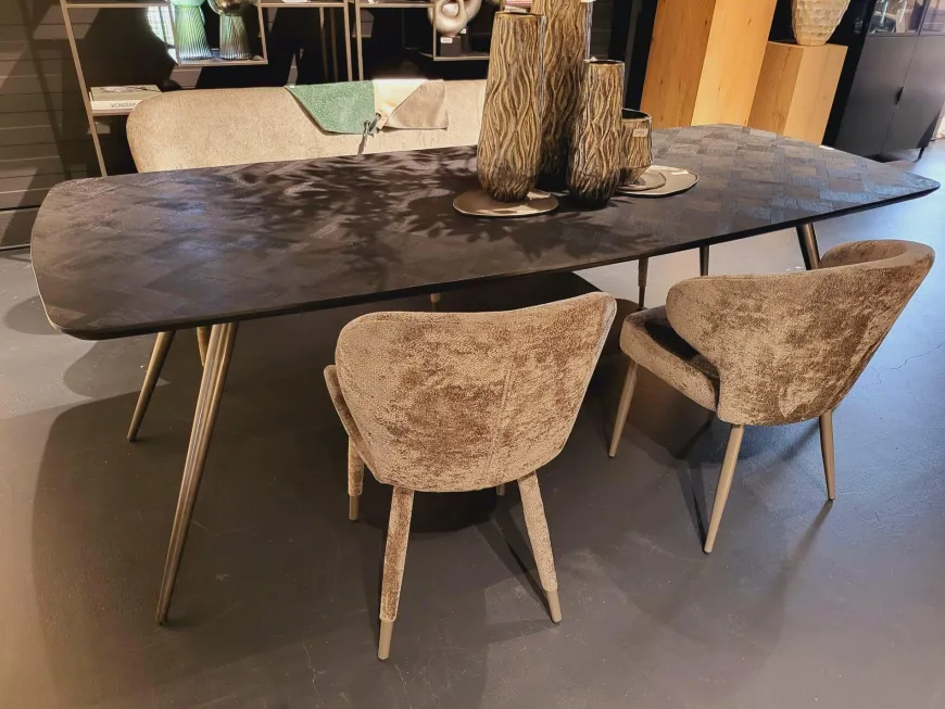 PTMD Eettafel Fieron Acacia zwart ovaal 240 cm