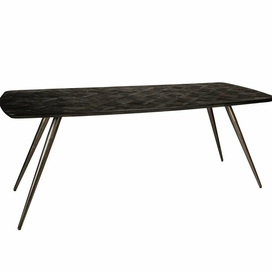 PTMD Eettafel Fieron Acacia zwart ovaal 240 cm