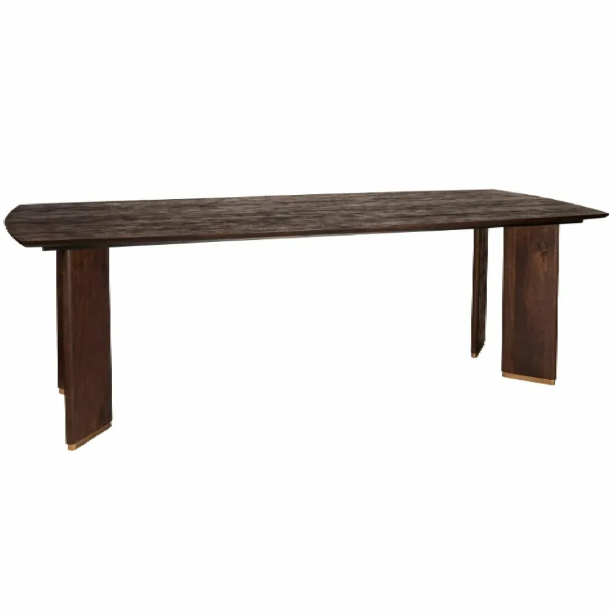 PTMD Eettafel Liber mango bruin gouden poot 280 cm