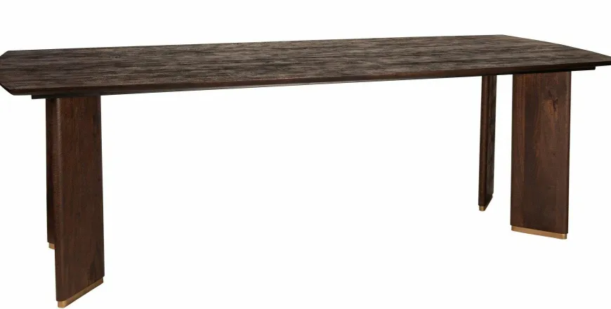 PTMD Eettafel Liber mango bruin gouden poot 240 cm