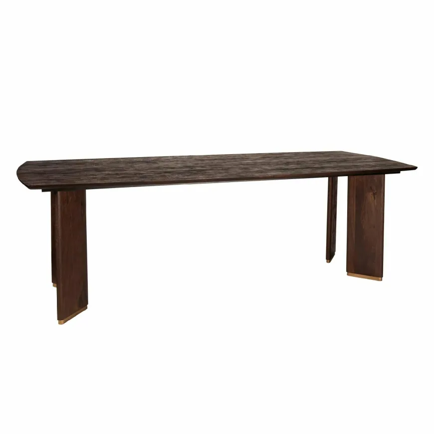 PTMD Eettafel Liber mango bruin gouden poot 240 cm