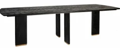PTMD Eettafel Liber mango zwart gouden poot 240 cm