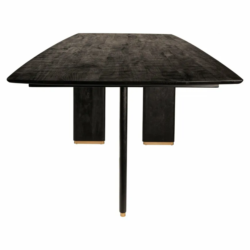 PTMD Eettafel Liber mango zwart gouden poot 240 cm