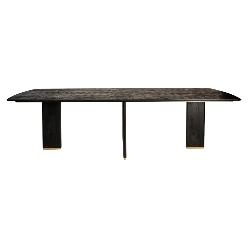 PTMD Eettafel Liber mango zwart gouden poot 240 cm