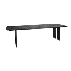 PTMD Eettafel Liber mango zwart gouden poot 200 cm