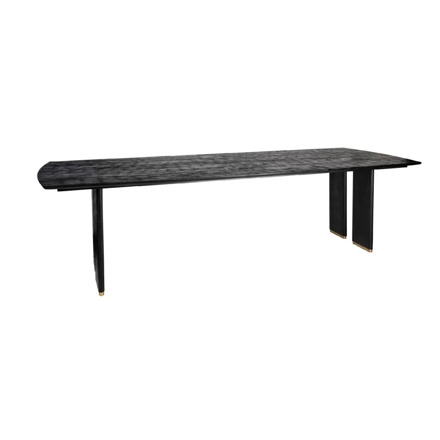 PTMD Eettafel Liber mango zwart gouden poot 200 cm