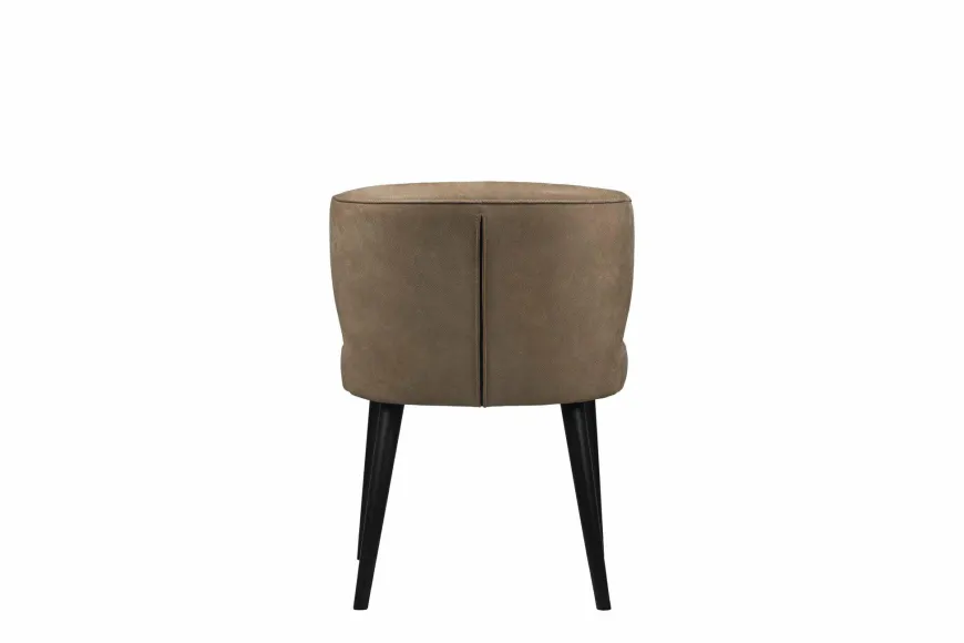 PTMD Eettafelstoel Fiori taupe terraleer met houten poten
