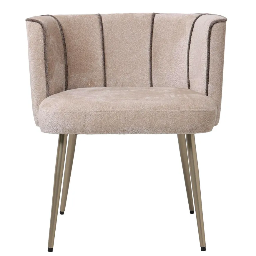 PTMD Eettafelstoel Nell gestreept beige