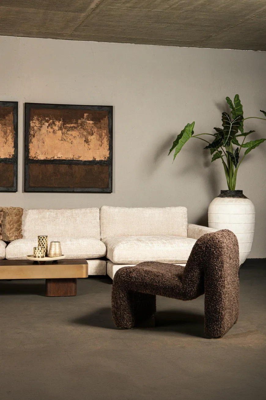 PTMD Fauteuil Oslo teddy coffee