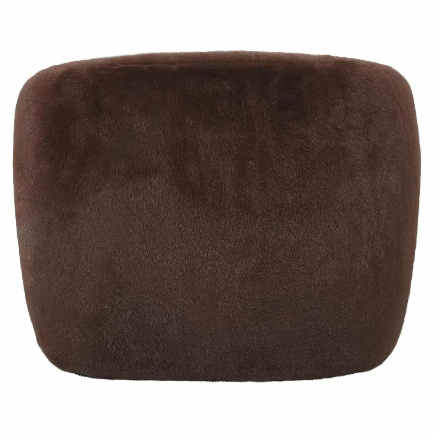PTMD Fauteuil Aphrodite fur donkerbruin