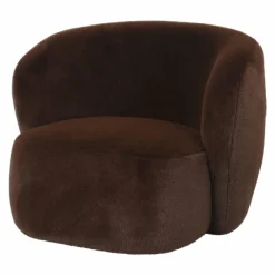 PTMD Fauteuil Aphrodite fur donkerbruin