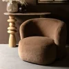 PTMD Fauteuil Aphrodite fur mokka