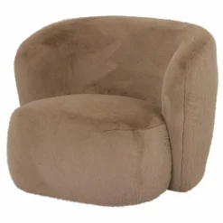 PTMD Fauteuil Aphrodite fur mokka