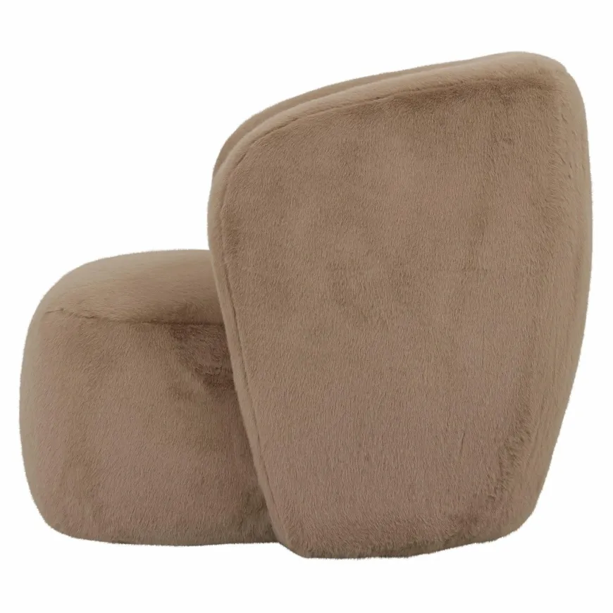 PTMD Fauteuil Aphrodite fur mokka