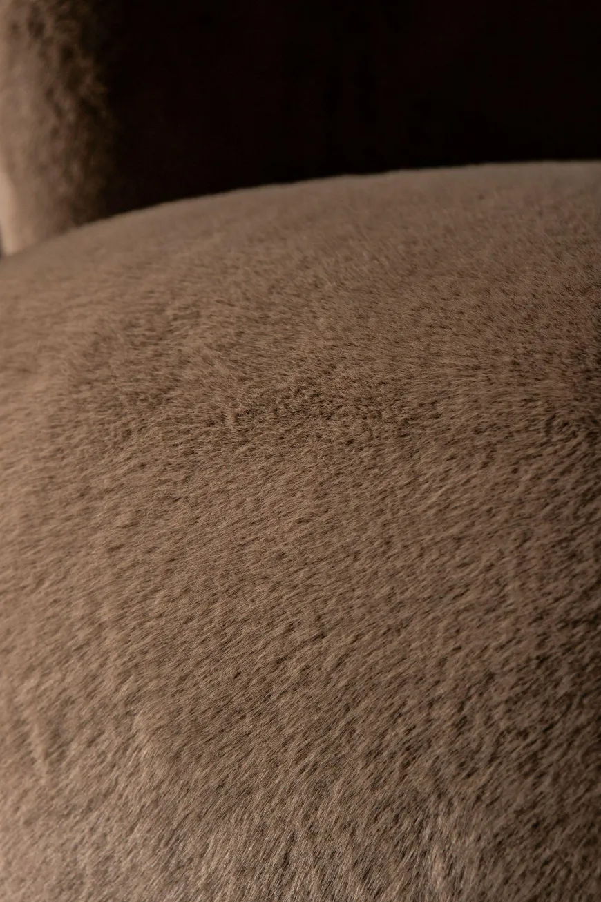 PTMD Fauteuil Aphrodite fur mokka