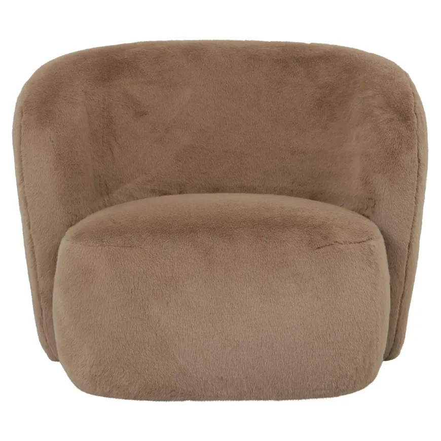 PTMD Fauteuil Aphrodite fur mokka