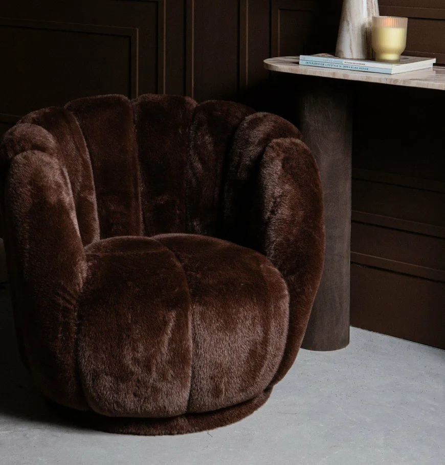 PTMD Fauteuil Furia donkerbruin