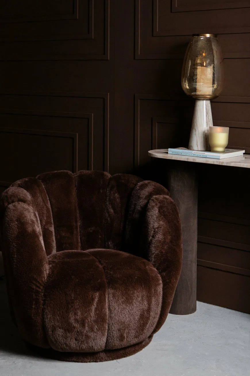 PTMD Fauteuil Furia donkerbruin