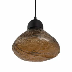 PTMD Hanglamp Anna Brown textured glass met 5 lampen groot