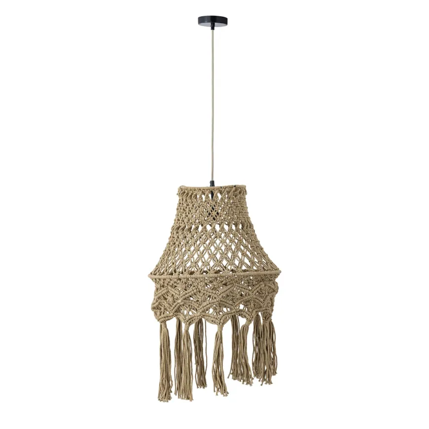 PTMD Hanglamp Milley Green cotton macrame