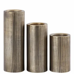 PTMD Kandelaar Jowad Antique Gold alu sheet rib S
