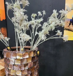 PTMD Kunsttak Garden Flower green clematis seed spray