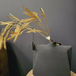 PTMD Kunsttak Leaves Plant gold metallic wheat spray