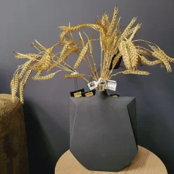 PTMD Kunsttak Leaves Plant gold metallic wheat spray
