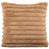 PTMD Kussen Hadi Beige Geribbeld vierkant groot