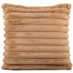 PTMD Kussen Hadi Beige Geribbeld vierkant groot