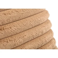 PTMD Kussen Hadi Beige Geribbeld vierkant groot
