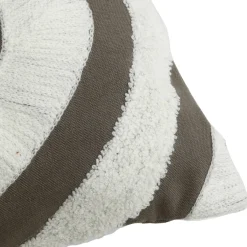 PTMD Kussen Zaraa Taupe katoen kussen weavy S
