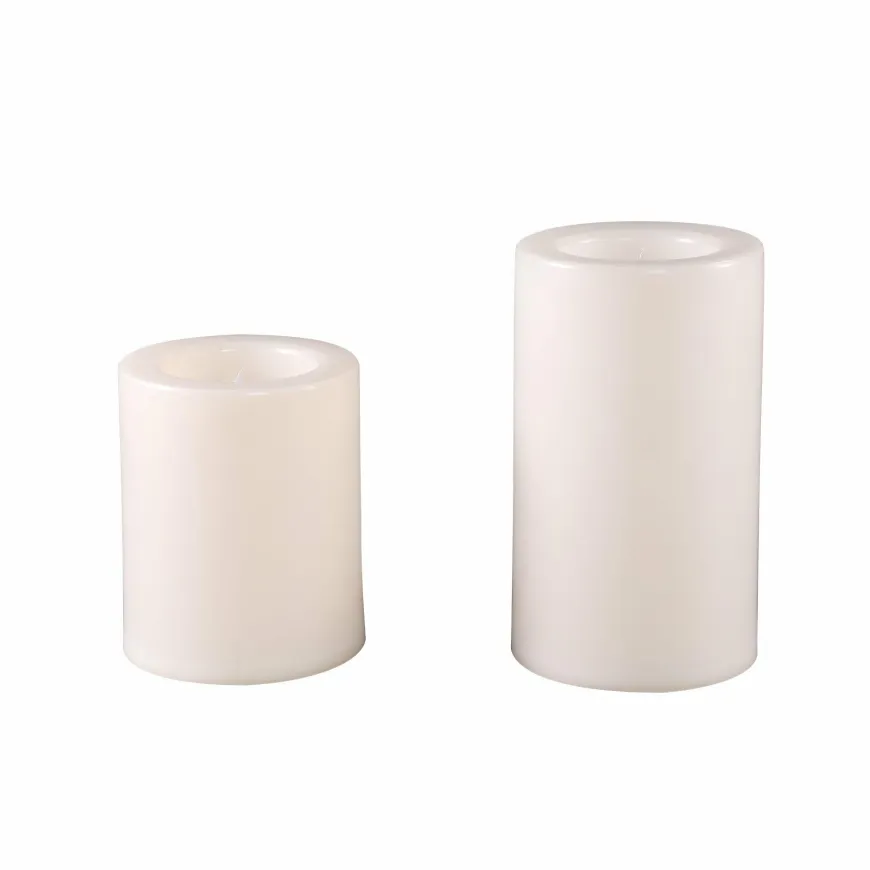 PTMD Led buiten kaars smooth top Cream L
