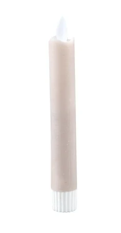 PTMD LED Dinerkaars rustiek beige beweegbare vlam 2 stuks - kort model