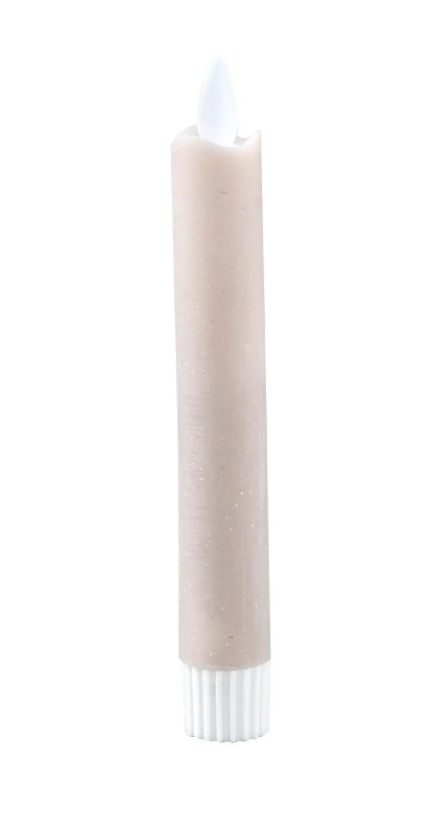 PTMD LED Dinerkaars rustiek beige beweegbare vlam 2 stuks - kort model