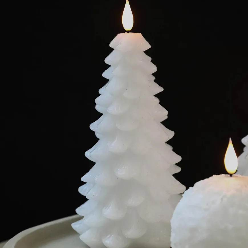 PTMD LED Kaars Boom sneeuw bewegende vlam L