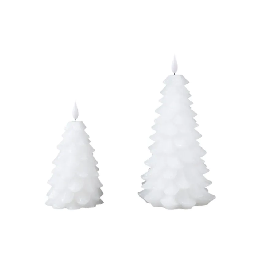 PTMD LED Kaars Boom sneeuw bewegende vlam L