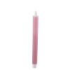 PTMD LED Licht Dinerkaars rustiek roze met beweegbare vlam - 2 stuks