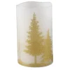 PTMD LED Licht Kaars goud tree met beweegbare vlam M