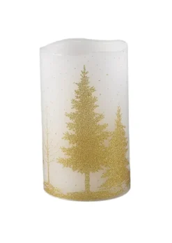 PTMD LED Licht Kaars goud tree met beweegbare vlam M