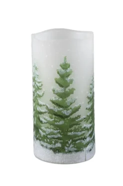 PTMD LED Licht Kaars groen tree met beweegbare vlam L