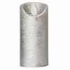 PTMD LED licht kaars metallic taupe met beweegbare vlam XS