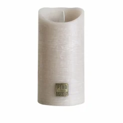 PTMD LED Licht Kaars rustiek beige met beweegbare vlam - Diverse afmetingen