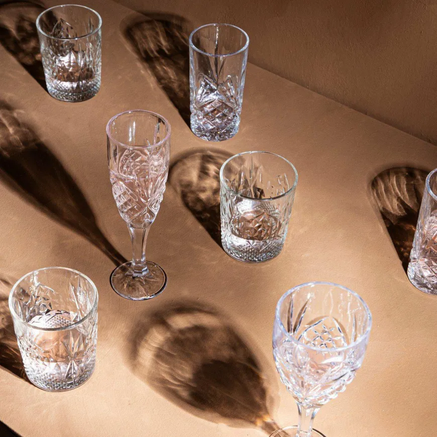PTMD Longdrink glas Crystal clear rond - 6 stuks