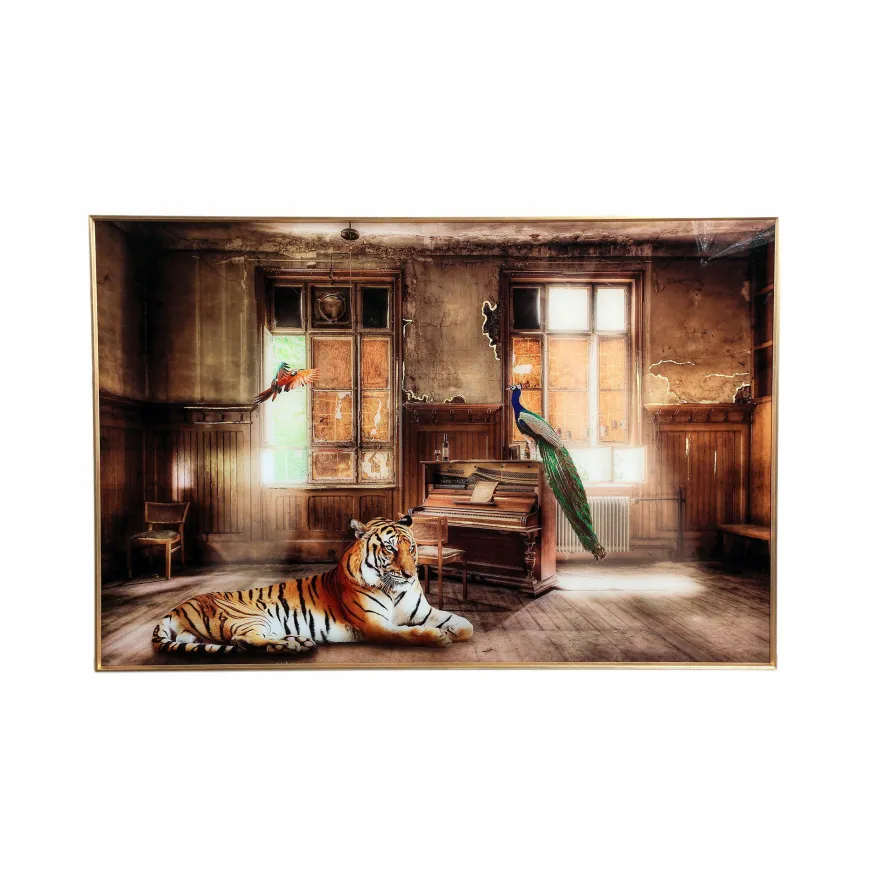 PTMD Melani Glass schilderij verlaten huis