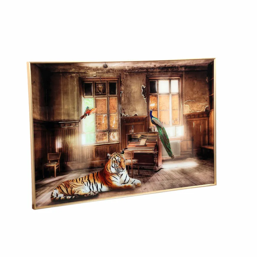 PTMD Melani Glass schilderij verlaten huis