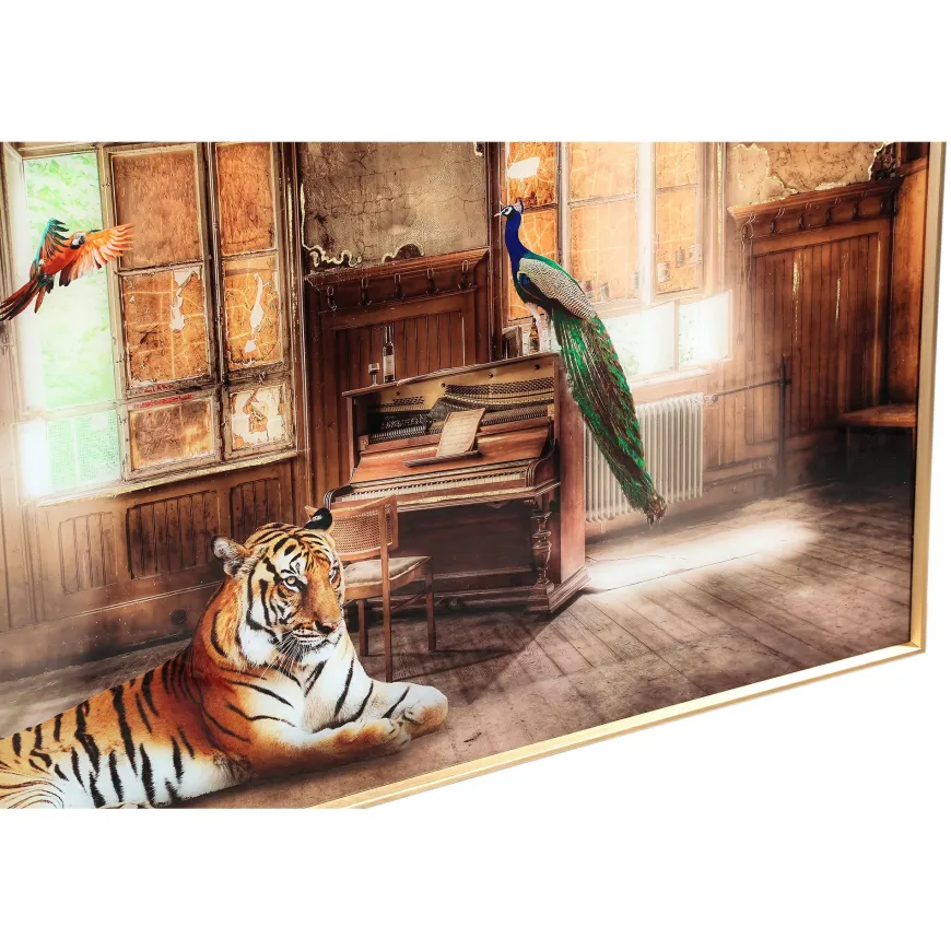 PTMD Melani Glass schilderij verlaten huis