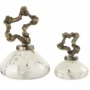 PTMD Ornament Maryan Parelvormig met aluminium deksel S